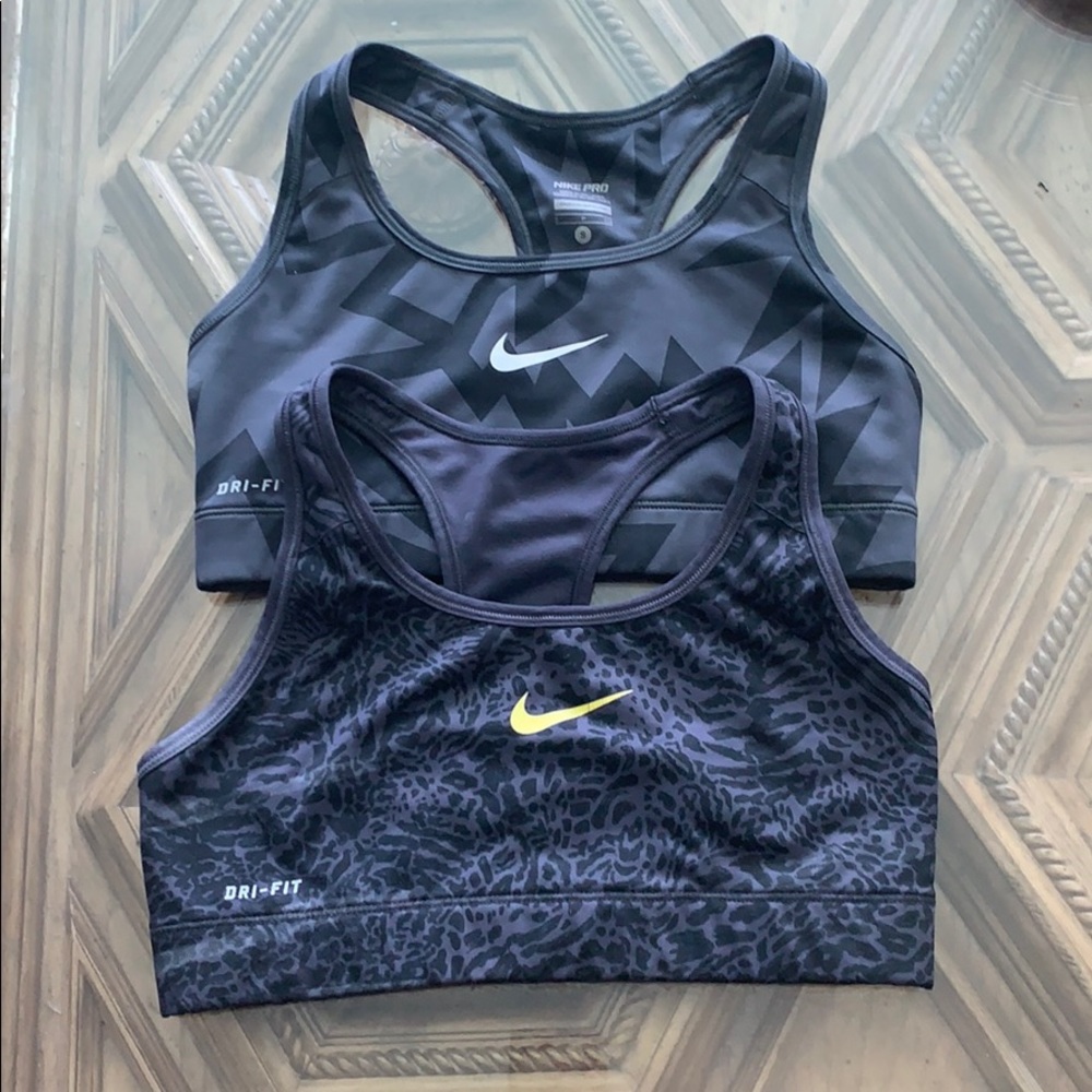 Two Nike sports bras